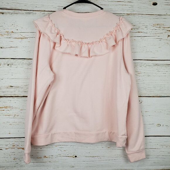 H&M Pink Ruffle Sweatshirt - Picture 4 of 4